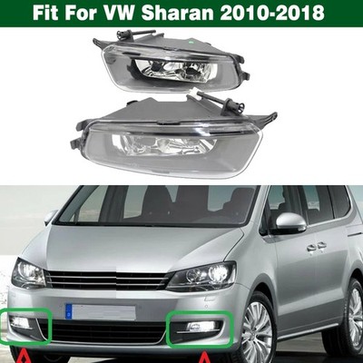 Pair Left&Right Front Bumper Driving Lights Fog Lamp For VW Sharan 2010-2018