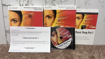 Paint Shop Pro 7 10th Anniversary Edition Jasc Software Win 95 98 XP Big Box