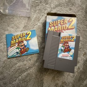 Nintendo Super Mario Bros. 2 NES Box Manual Action Platformer Adventure