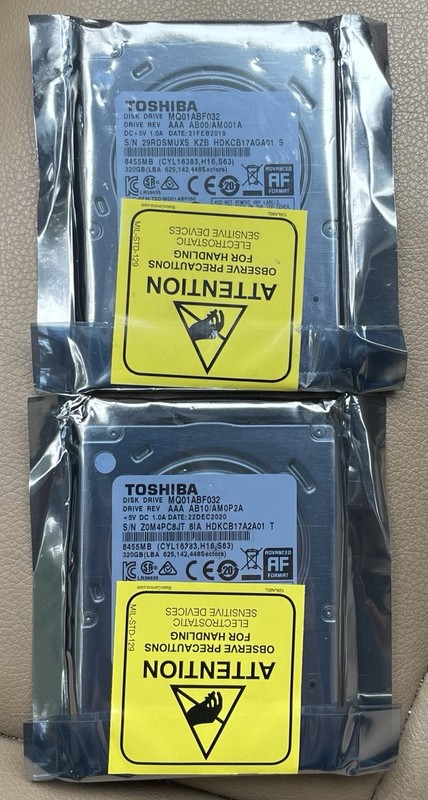 Toshiba 320GB ( New ) Hard Drive Sata 2.5” .Quantity-2