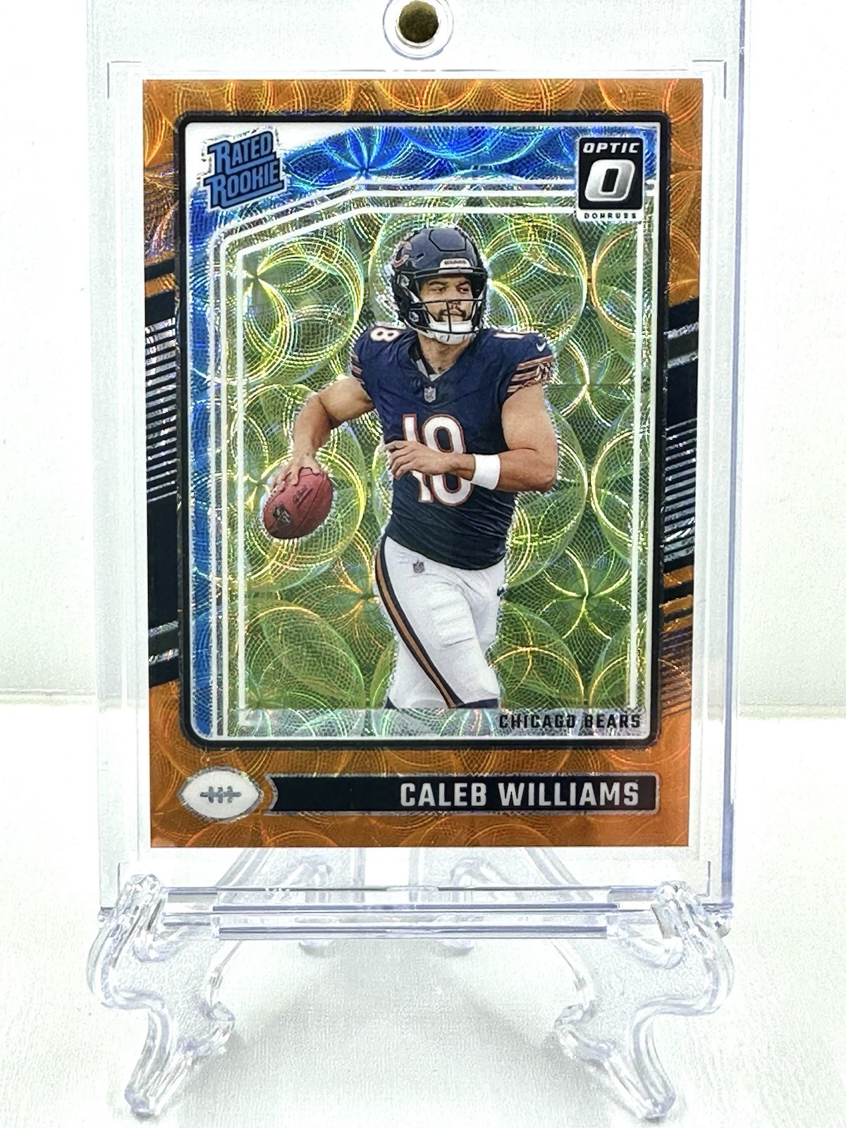 2024 Donruss Optic Rated Rookie Caleb Williams #201 Orange Scope Prizm /79 (RC)