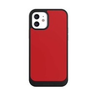 HüLle FüR Apple Iphone 12 HandyhüLle Nivocore Case Schwarz Farbe Rot Einfarbig