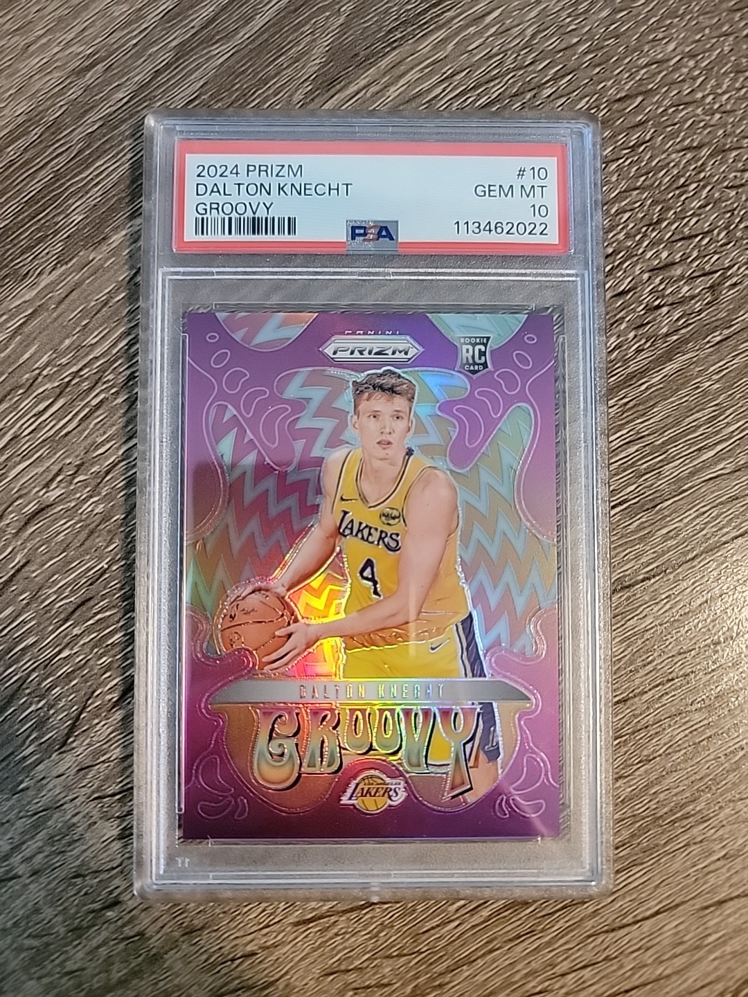 2024 Panini Prizm Groovy DALTON KNECHT Case Hit #10 Rookie RC Lakers PSA 10