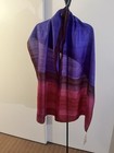 NWT Fabindia Handwoven 100% Silk Wrap Dupatta Stole Shawl Scarf Purple Wine Red — photo 3