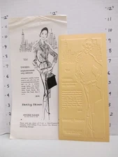 BETTY ROSE 1957 news advertising mat women's clothing Eames coat suit TWEED CITY