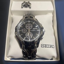SEIKO SSC139 Solar Chronograph Watch Timepiece Rare Authentic Limited