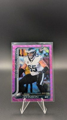 Topps Chrome Football 2025 Philadelphia Eagles Lane Johnson Pink 060/250
