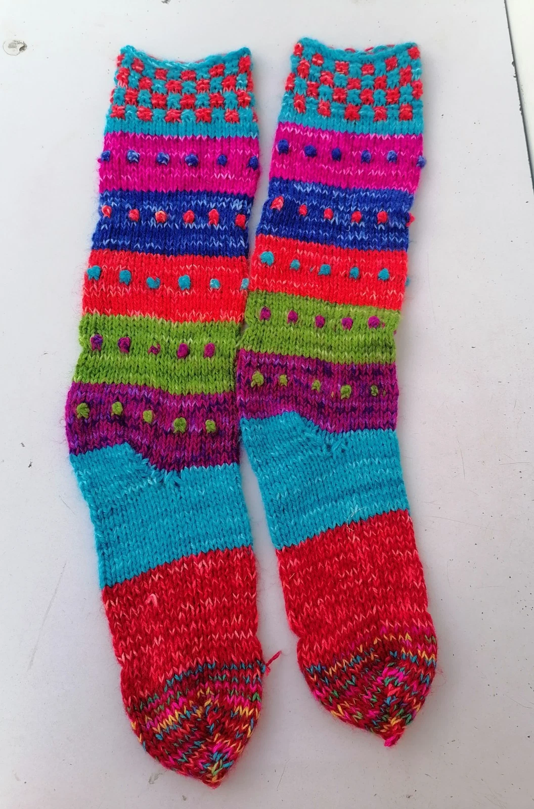 Women's Winter Tights, Handmade Wool, Natural Dyes, Cusco