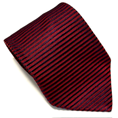 Etro Milano Tie Maroon Horizontal Stripes Luxury Elegance Sharp Dapper ITALY