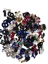 Sequin Embroidered Letters Numbers Patch Lot Multi-Color DIY Craft Sewing Embe
