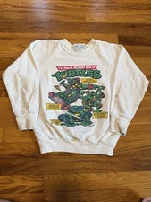 1988 80s Teenage Mutant Ninja Turtles Crewneck Sweatshirt youth large cute TMNT