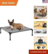 Durable Elevated Dog Cot with Non-Slip Feet - 32"x25" for Medium Breeds