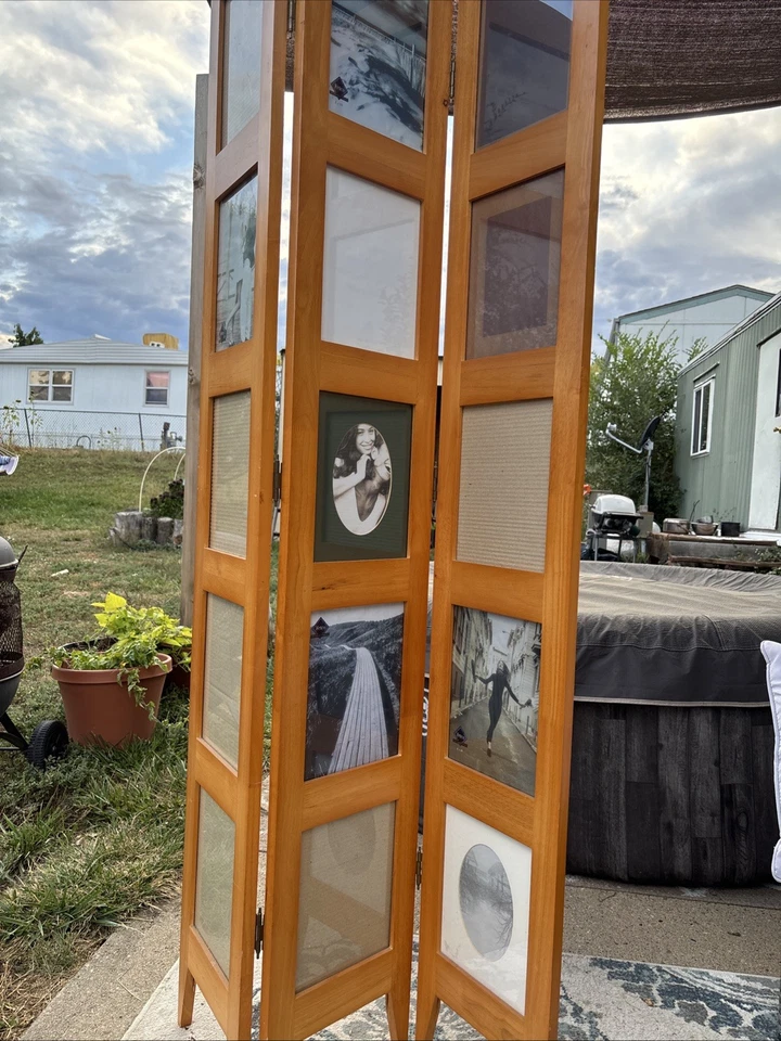 Divisor de pantalla, marcos de fotos opcionales de vidrio y madera Foto 2 de 2