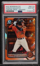 2022 Bowman Sapphire Edition Orange 25/50 Adrian Sugastey PSA 10 GEM MT 0v5t