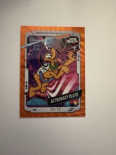 2025 Topps Chrome Disneyland 70th TCC 3 Astronaut Pluto Cosmic Orange Wave /25