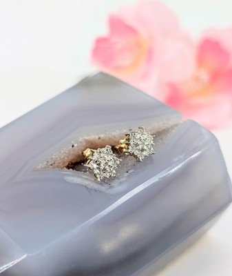 Ohrringe Paces rund in 2 Gold mit kleinen Diamanten besetzt 750 Tausend Gold