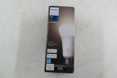 Philips Hue White A21 LED Smart Bulb 100W 1600LM 2700K E26 Dimmable Bluetooth