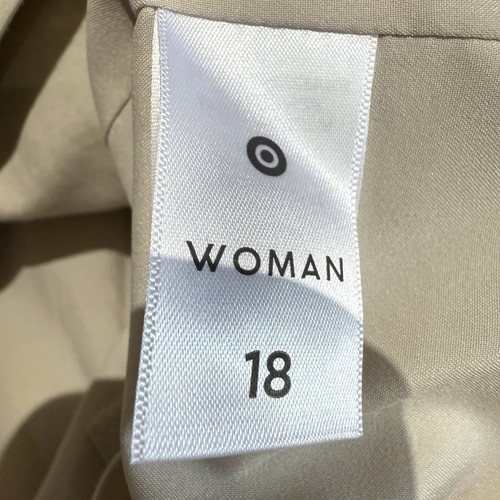 Target Womens Stone Beige Linen Blazer Jacket Lined Double Breasted Size 18 NWT - Picture 13 of 14