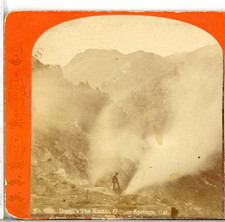Devil's Tea Kettle, Geyser Springs, California--J.J. Reilly Stereoview S45