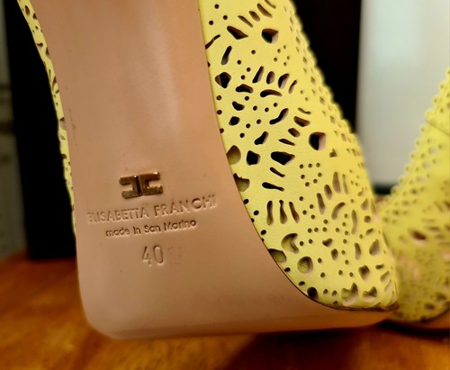 Zapatos de tacón Elisabetta Franchi para dama talla UK7 EU40 cuero completo - Imagen 4 de 14