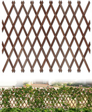 Expandable Wooden Lattice Fence Panel, 1 Pack, 3.2 X 6.1 Ft Large Wood Garden Tr