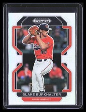 Blake Burkhalter 2022 Prizm Silver Rookie Prospect # Auburn Tigers B012