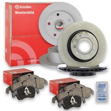 Brembo Bremsscheiben + Bremsbeläge Vorne Hinten passend für Nissan Almera Tino