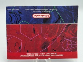 Vertical Force Instruction Manual Booklet Only Nintendo Virtual Boy