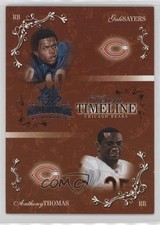 2003 Donruss Gridiron Kings Team Timelines Gale Sayers Anthony Thomas HOF 0q3