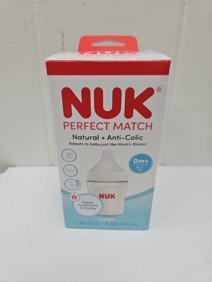 NUK Perfect Match Slow Flow Bottle, 5 fl oz., 0m+