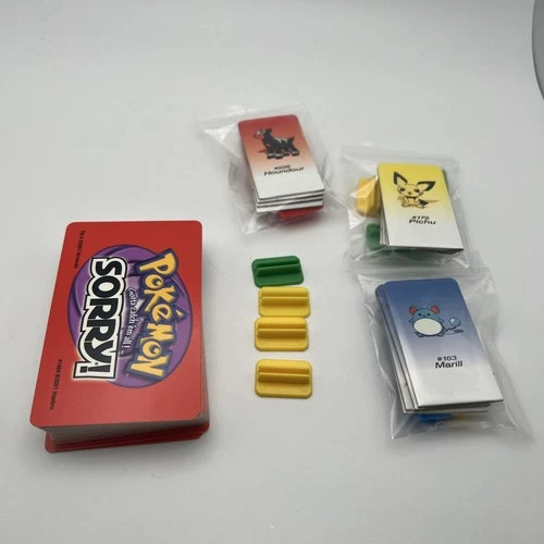 Vtg Pokemon Gotta Catch Em All Sorry Game Replacement Parts Pieces 2001 Parker