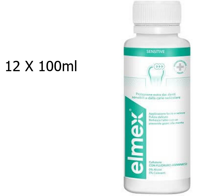 Elmex Sensitive Mouthwash For Sensitive Teeth Alcohol Free 12 X 100ml