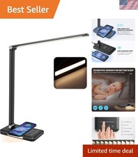 Portable LED Desk Lamp - Touch Control, 1200Lux Brightness USB Port Included
