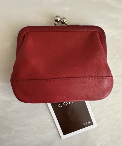 MONEDERO KISSLOCK DE CUERO ROJO COACH VINTAGE 7155 - Imagen 6 de 16
