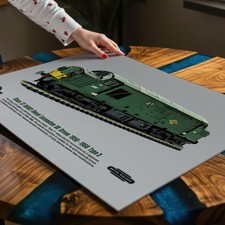Class 37 Diesel Type 3 BR Green A3 Artwork Print Poster Model Railway Art