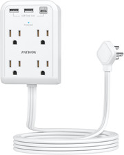 Surge Protector Power Strip, Outlet Extender Stick with USB C Ports, 4 Outlet 3