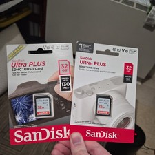 1 brand new Sandisc Ultra Plus SDHC UHS-I SD CARD 32gb NEW