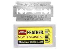 Silver Feather Double Edge Safety Razor Blades 10 Count