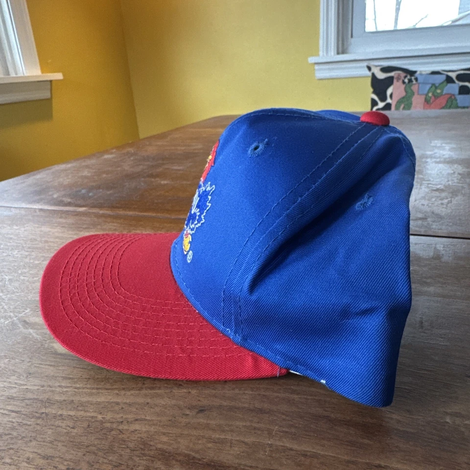 De colección Años 90 Kansas Jayhawks Espalda Script Snapback Sombrero Deportes Especialidades Foto 4 de 4