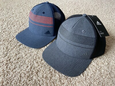 adidas stripe trucker hat