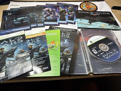  HALO Wars Limited Edition Steel Book Xbox 360 w/Manual, Patch, & More