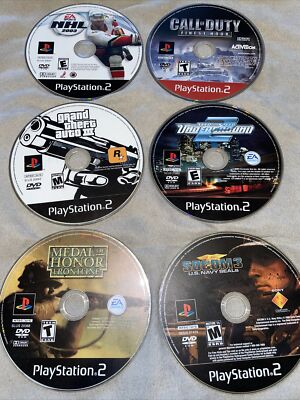 Lot of 6 PlayStation 2 PS2 Games includes Grand Theft Auto III Need for Speed