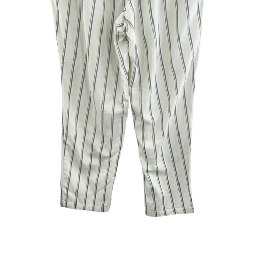 Vero Moda Women's XL Vmanna Milo Citrus Ancle Pant Linen Blend Stripe Trouser - Picture 8 of 14