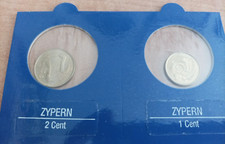 Cyprus Coin Lot PRE EURO 1996 FdC - UNC Cyprus coins - Kıbrıs 1 & 2 Cent