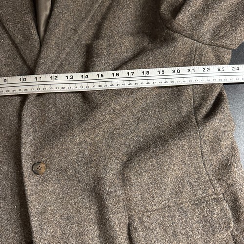 Structure Men's 46R XL Blazer Brown Herringbone Sport Coat Jacket Vintage Tweed - Picture 6 of 10