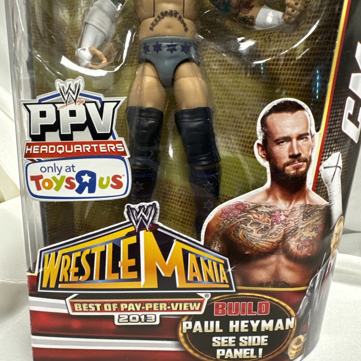WWE Mattel Elite CM PUNK Wrestlemania PPV 2013 Exclusive w/ urn