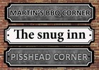 Personalised Metal Street Sign Any Name Home Bar Man Cave Shed Garage Plaque