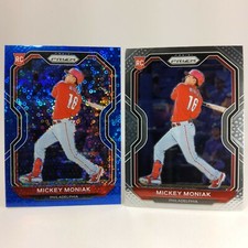2021 Panini Prizm Blue Donut Circles Prizm Mickey Moniac RC #190 SN 03/199w/Base