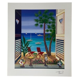 Francois Fanch Ledan Volets Caraibes Seriolithograph Print w/ COA Park West