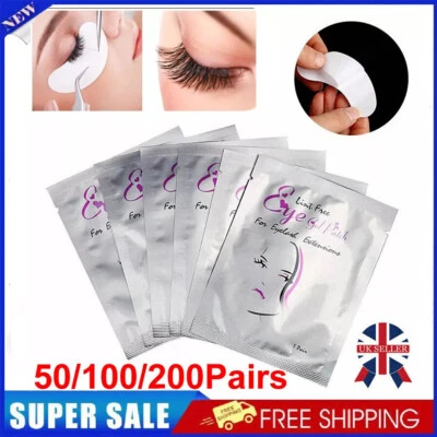 5A-GOODS 200 Pairs Eyelash Lash Extensions Under Eye Gel Pads Lint Patches Makeup Gifts